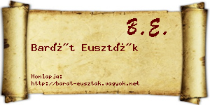 Barát Euszták névjegykártya